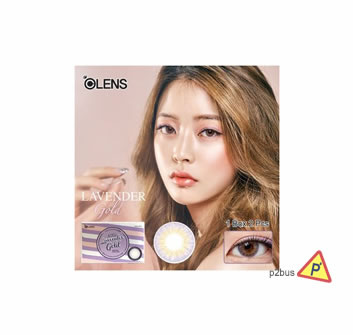 OLENS Monthly Color Contact Lenses #Lavender Gold