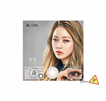 OLENS 3CON Monthly Color Contact Lenses #Ice Gold