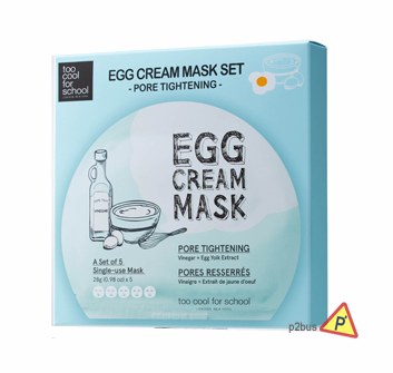 Too Cool For School Egg Cream Mask Pore Tightening 5pcs