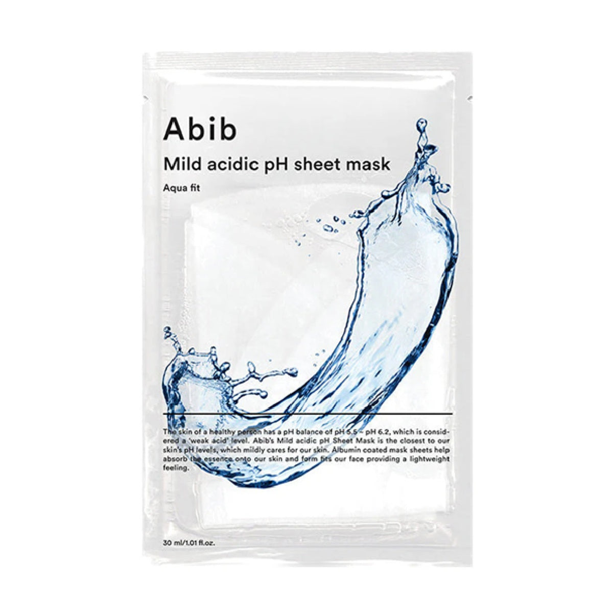 Mild Acidic pH Sheet Mask Aqua Fit