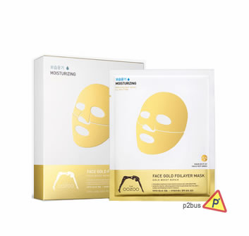 The OOZOO Face Gold Foilayer Mask (Moisturising) 5pcs