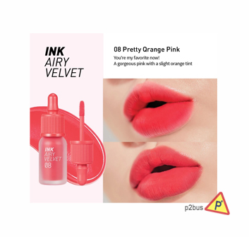 Peripera Ink Airy Velvet Lip Tint (08 Pretty Orange Pink)