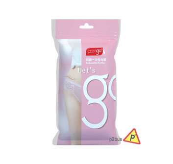 FreeGo Disposable Cotton & Lace Knickers (Pink M)