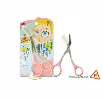 Kai Eyebrow Scissors with Comb 